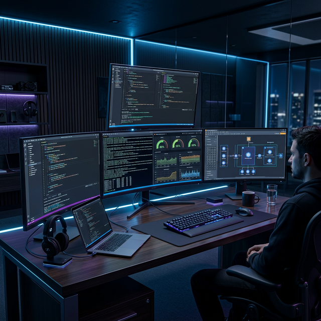 IT Services multiple monitors visualization